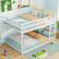 Alt View 5. Costway - Costway Full Over Full Bunk Bed with Full-length Guardrails & Integrated Ladder - White.