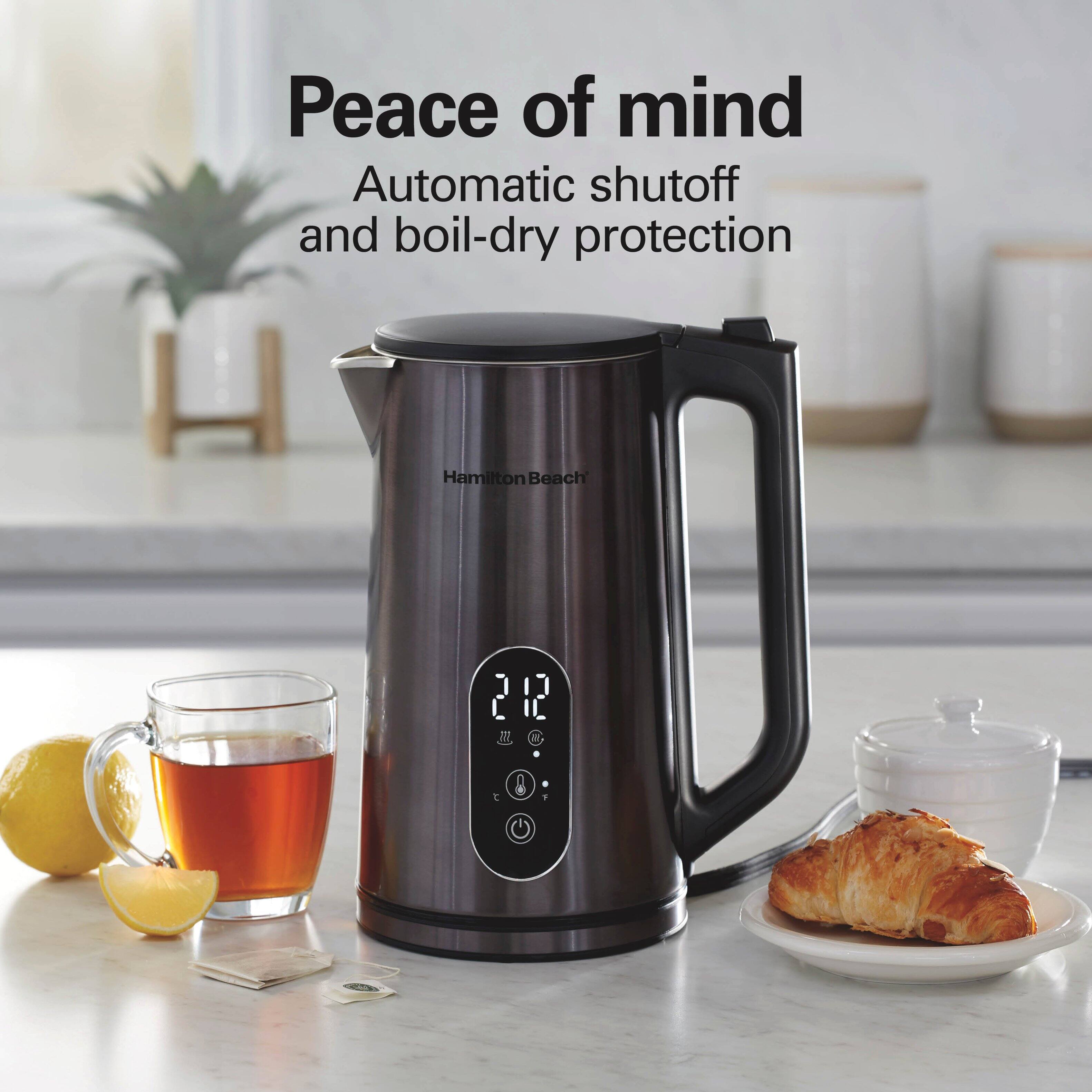 Peace of mind  
Automatic shutoff and boil-dry protection  
Hamilton Beach