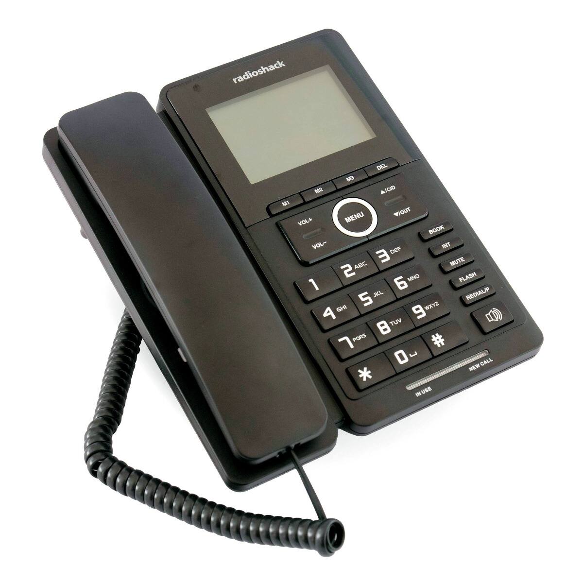 radioshack

M1 M2 M3 DEL A/CID MENU WIOUT VOL+ BOOK VOL- DEP INT E MUTE ABC 2 MNO FLASH 1 6 5 JL REDIAL/P GHI WXYZ 4 9 TUV B PORS # O CALL NEW * IN USE