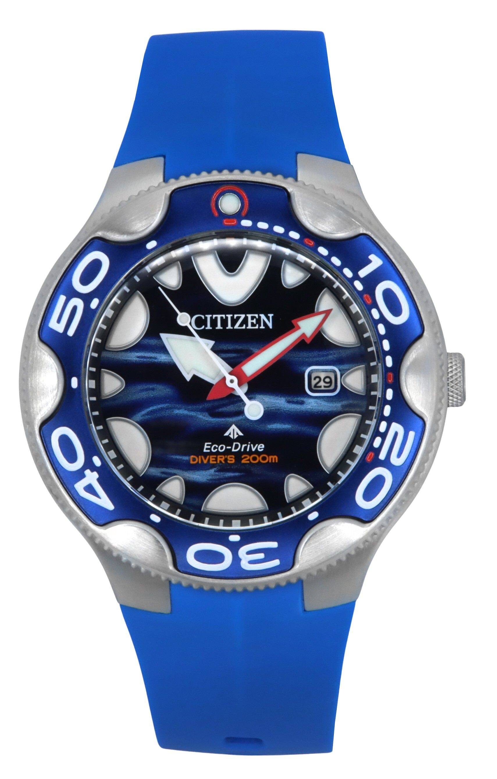 Citizen - Promaster Eco-Drive BN0238-02L Mens Watch PU Strap Dial Diver 200M - Blue