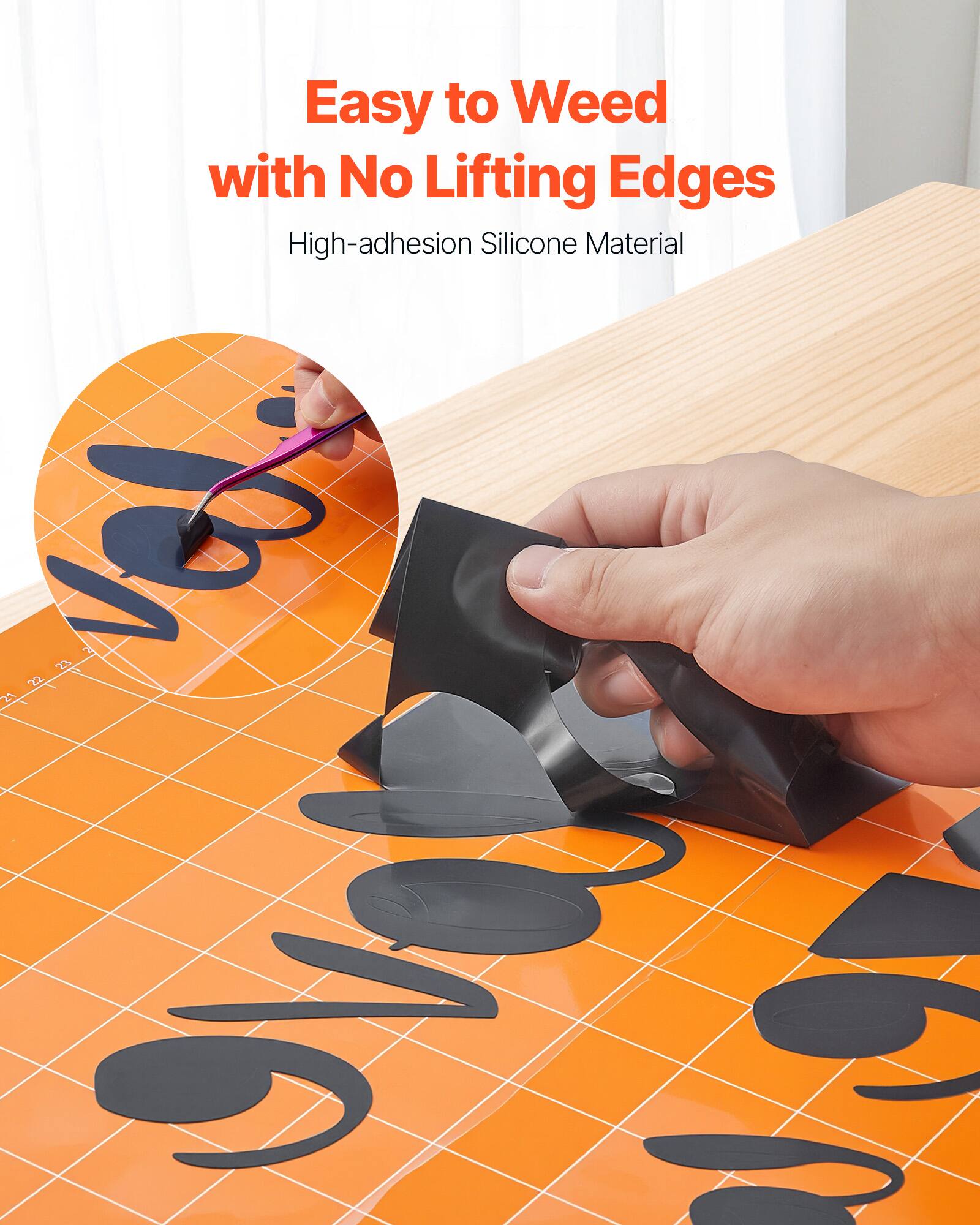 Easy to Weed with No Lifting Edges  
High-adhesion Silicone Material