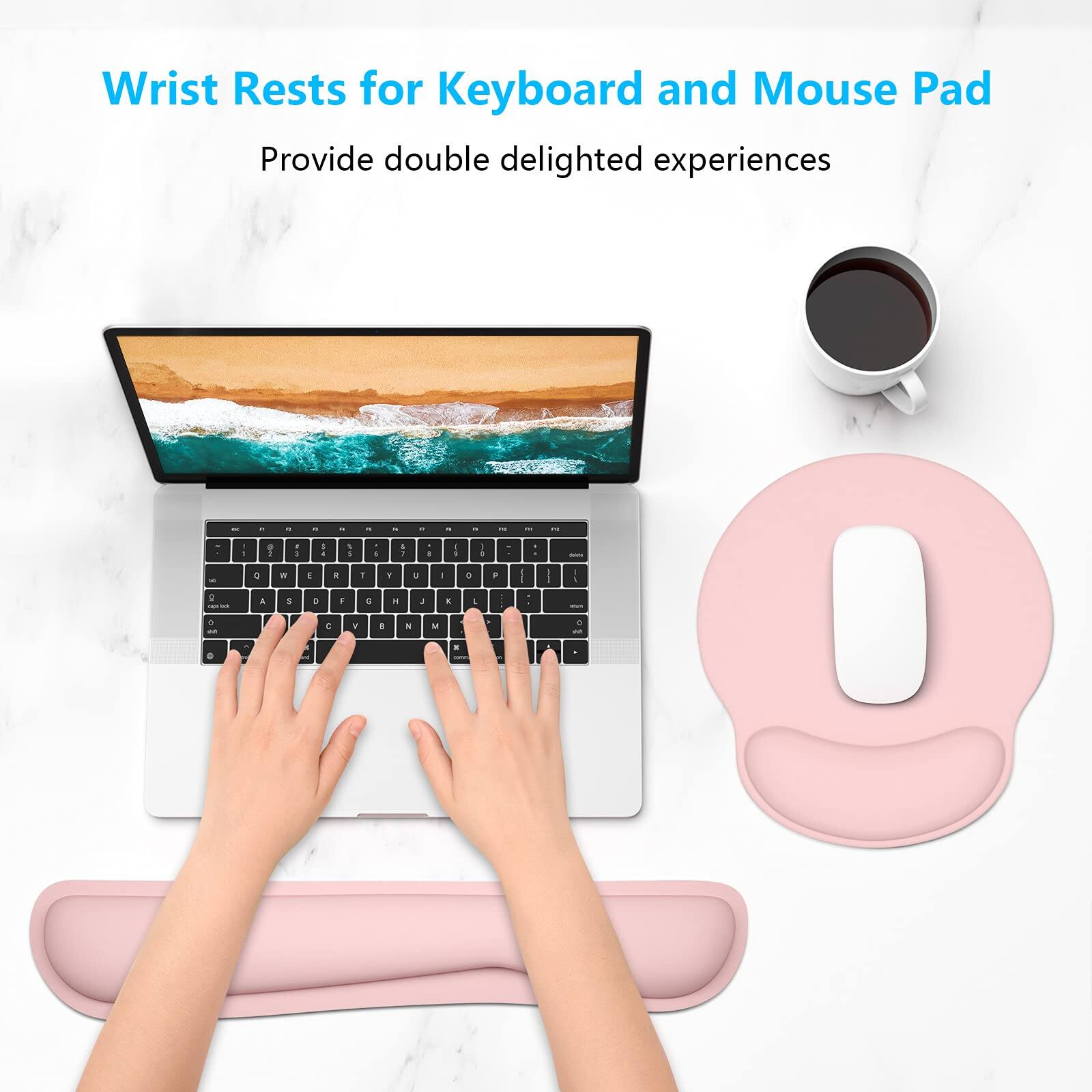Wrist Rests for Keyboard and Mouse Pad  
Provide double delightful experiences