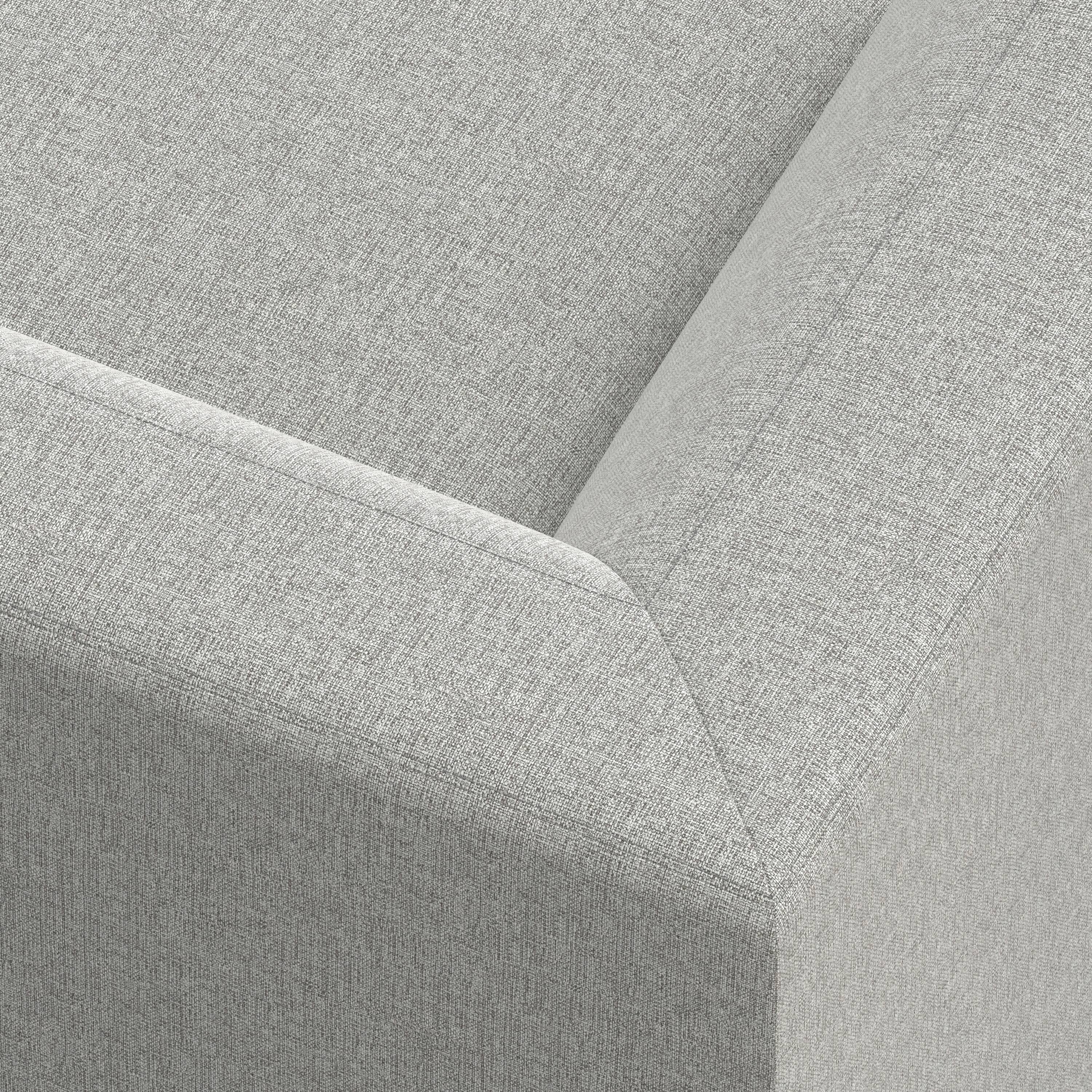Alt View 7. Simpli Home - Rex Corner Sofa Module in Tightly Woven Performance Fabric - Pale Grey.