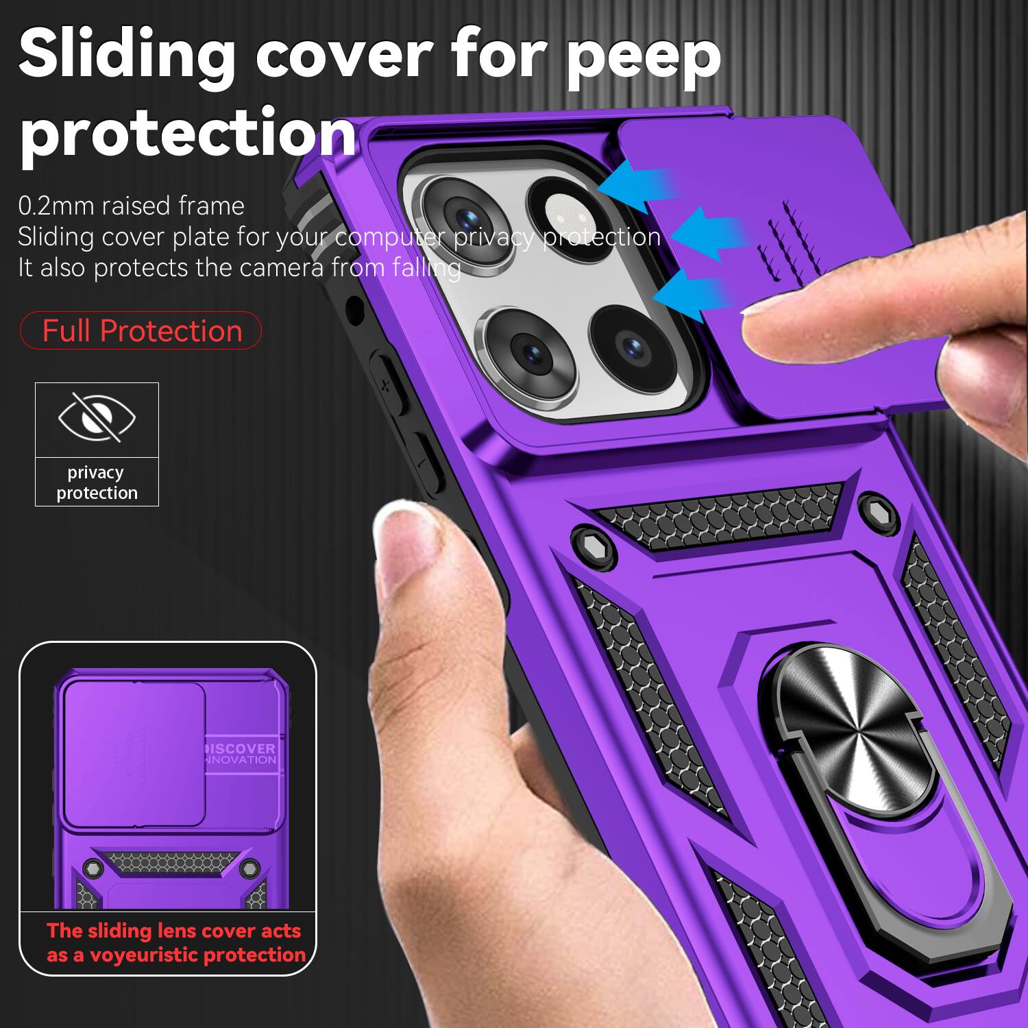 Sliding cover for peep protection

0.2mm raised frame
Sliding cover plate for your computer privacy protection
It also protects the camera from falling

Full Protection

privacy protection

The sliding lens cover acts as a voyeuristic protection
