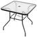 Alt View 9. Nuu Garden - 5-Piece Metal and Textilene Outdoor Dining Set, 4 Stackable Chairs and Tempered Glass Table with Umbrella Hole - Transparent and Blue.