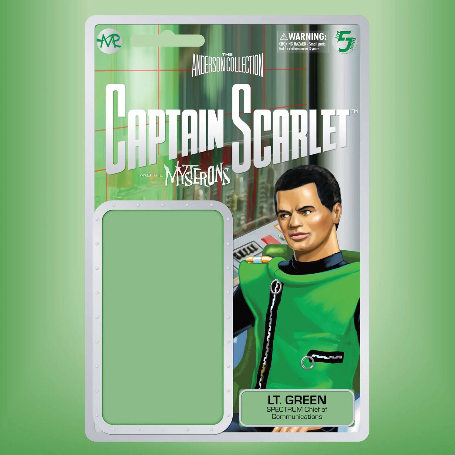 WARNING: FIVE AR CHOKING HAZARD Small parts, Not for children under 3 years

THE ANDERSON COLLECTION

CAPTAIN SCARLET AND THE MYSTERONS

LT. GREEN
SPECTRUM Chief of Communications