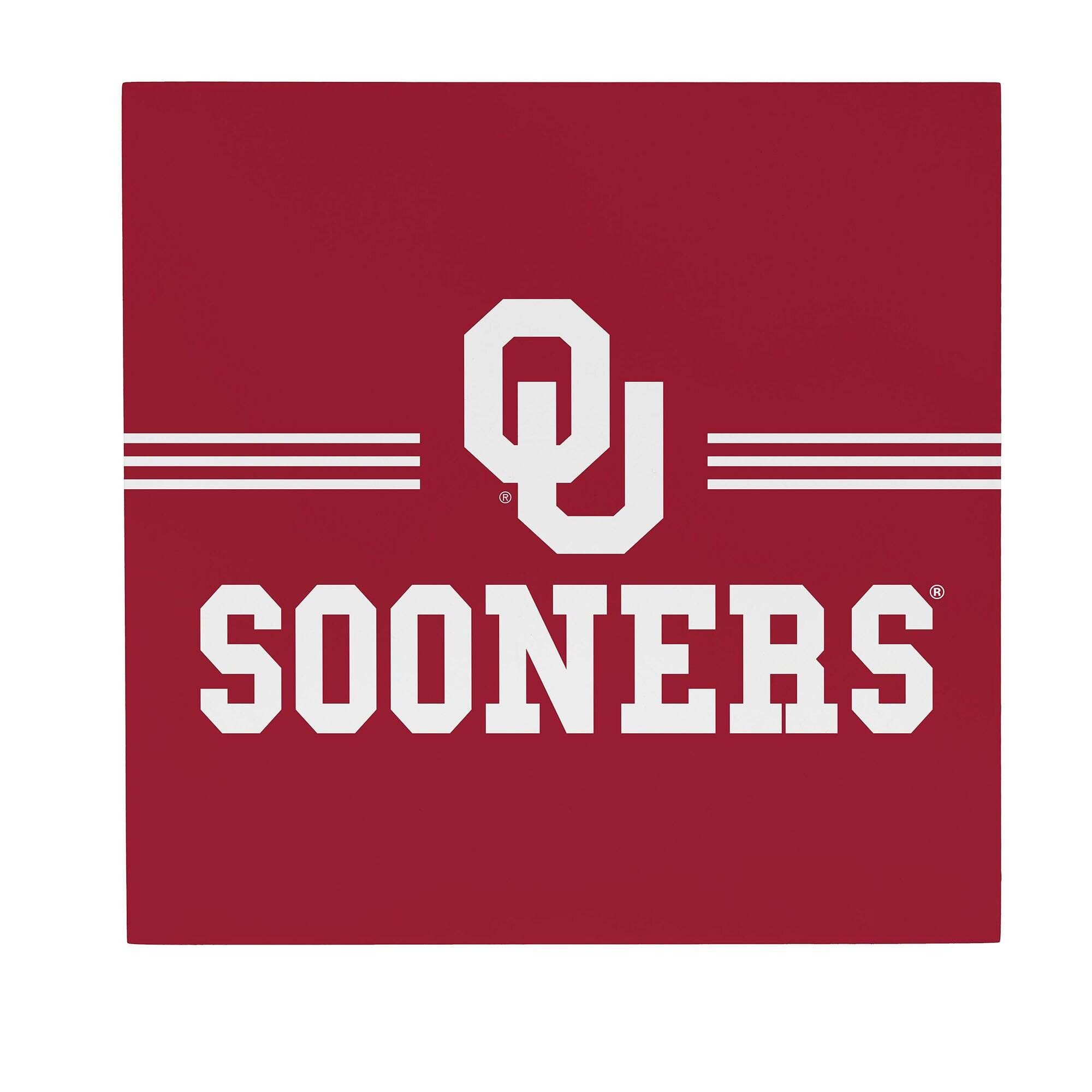 Oklahoma Sooners 12" x 12" Wood Wall Sign