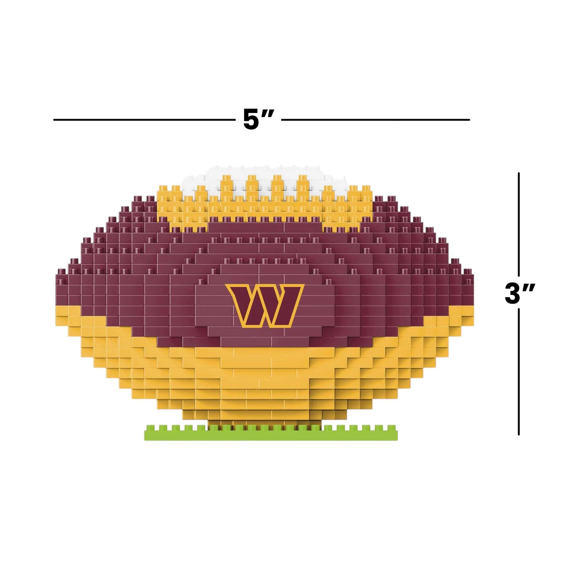 Alt View 5. Forever Collectibles - Washington Commanders NFL BRXLZ Football 728-Piece Building Block Set - Brown.