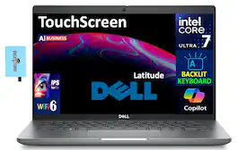 Dell - Latitude 5450 Laptop 14.0 FHD (Intel Ultra 7 155U, 16GB DDR5, 1TB M.2 PCIe SSD, Win 11 Pro) w/USB Hub - Gray