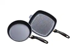 Swiss Diamond - 2 Piece Cookware Set - Fry Pan and Grill Pan - Black