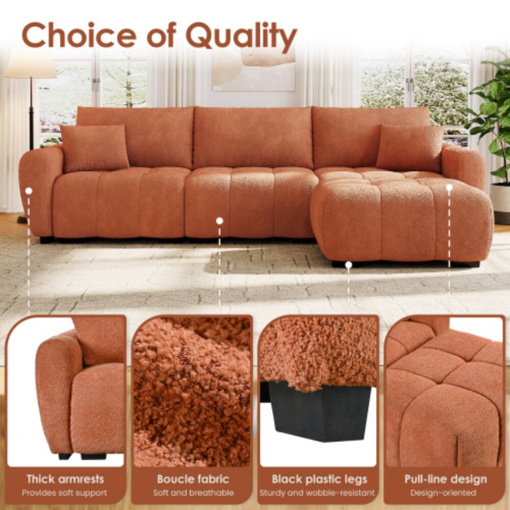 Choice of Quality

- Thick armrests: Provides soft support
- Boucle fabric: Soft and breathable
- Black plastic legs: Sturdy and wobble-resistant
- Pull-line design: Design-oriented