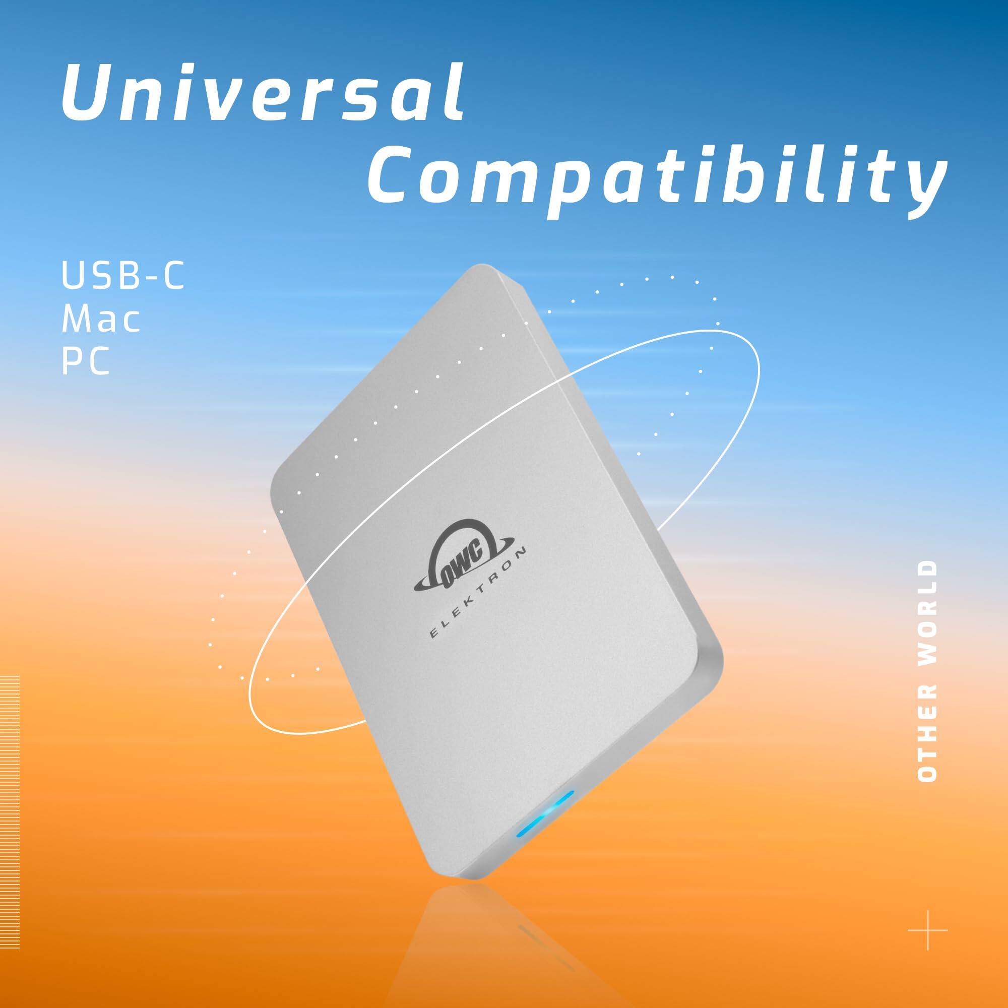 Universal Compatibility

USB-C Mac PC

ELEKTRON

OWC

OTHER WORLD