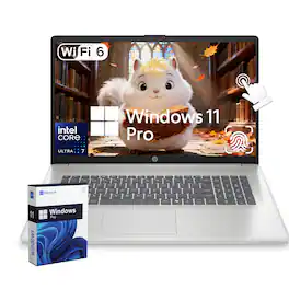 HP - 17.3" HD Touch Laptop - Intel Core Ultra7 255U - 32GB RAM - 1TB SSD - BacklitKB - Fingerprint - Win 11 Pro - Blue