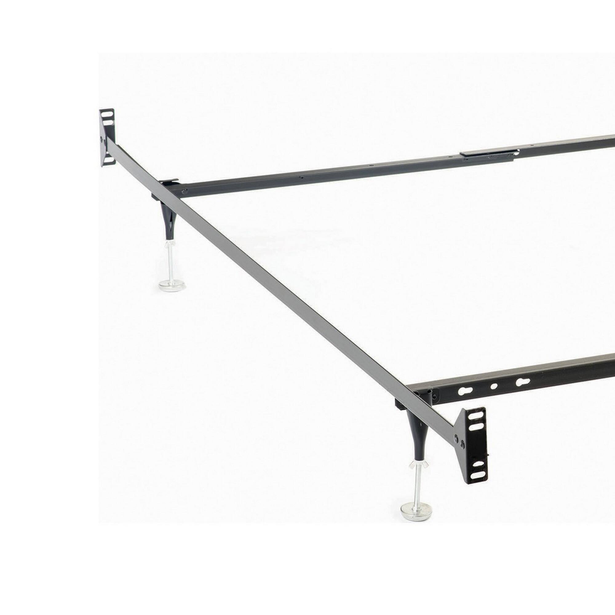 Alt View 3. Manhattan Lane - Nit Multisize Bed Frame, Twin or Full, 4 Legs with Glides - Black.
