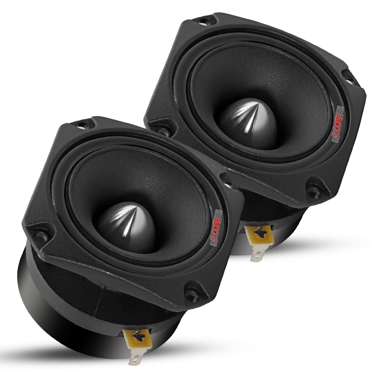 5 CORE - 5Core Tweeters Speakers Car Audio Pair 600W Peak 3.5 Inch Super Tweeter Bullet-TW BLT 150 BLK PAIR - Black
