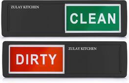 Zulay Kitchen - Dishwasher Clean Dirty Magnet - Strong Magnet for Stainless Steel & Other Magnetic Surfaces - Black