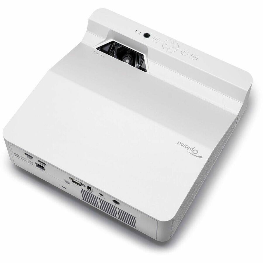 Alt View 3. Optoma - Optoma ZW410UST 3D Ultra Short Throw DLP Projector - 16:10 - Portable - White - Front - 30000 Hour Normal Mode - White.
