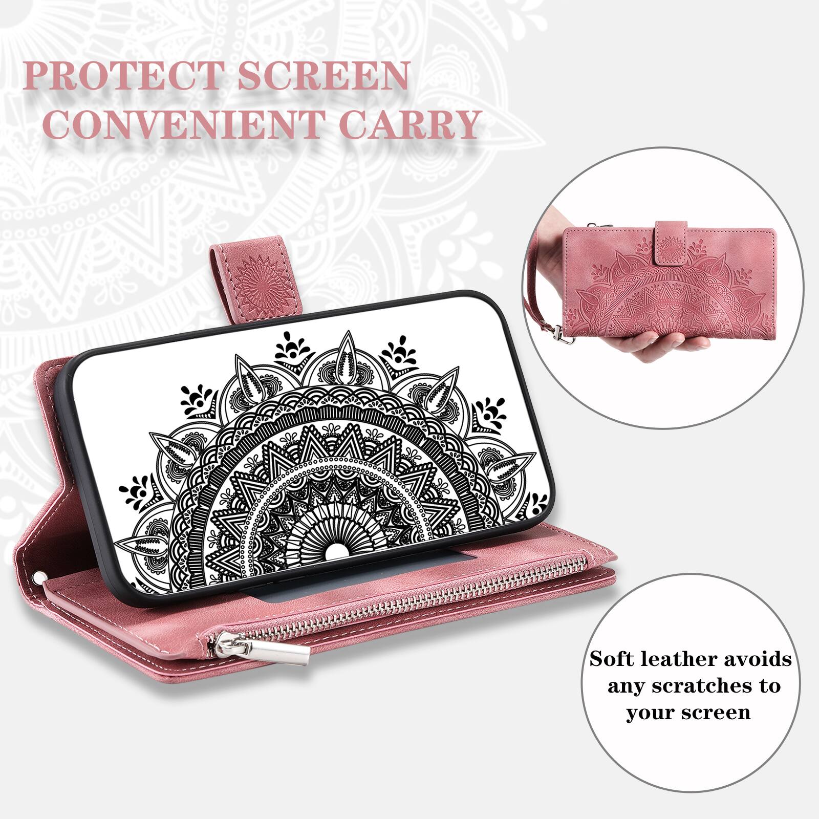 PROTECT SCREEN  
CONVENIENT CARRY  

Soft leather avoids any scratches to your screen