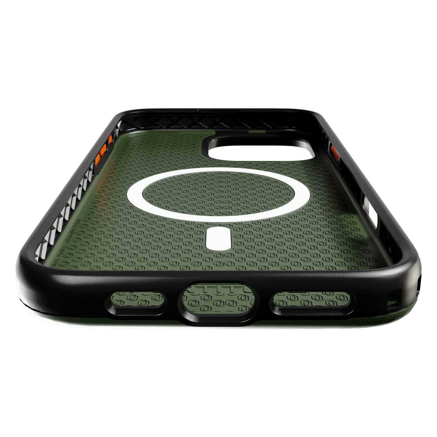 Angle. Cellhelmet - Fortitude Series Case for iPhone 16 Pro Max - Mossy Oak® Bottomland®.