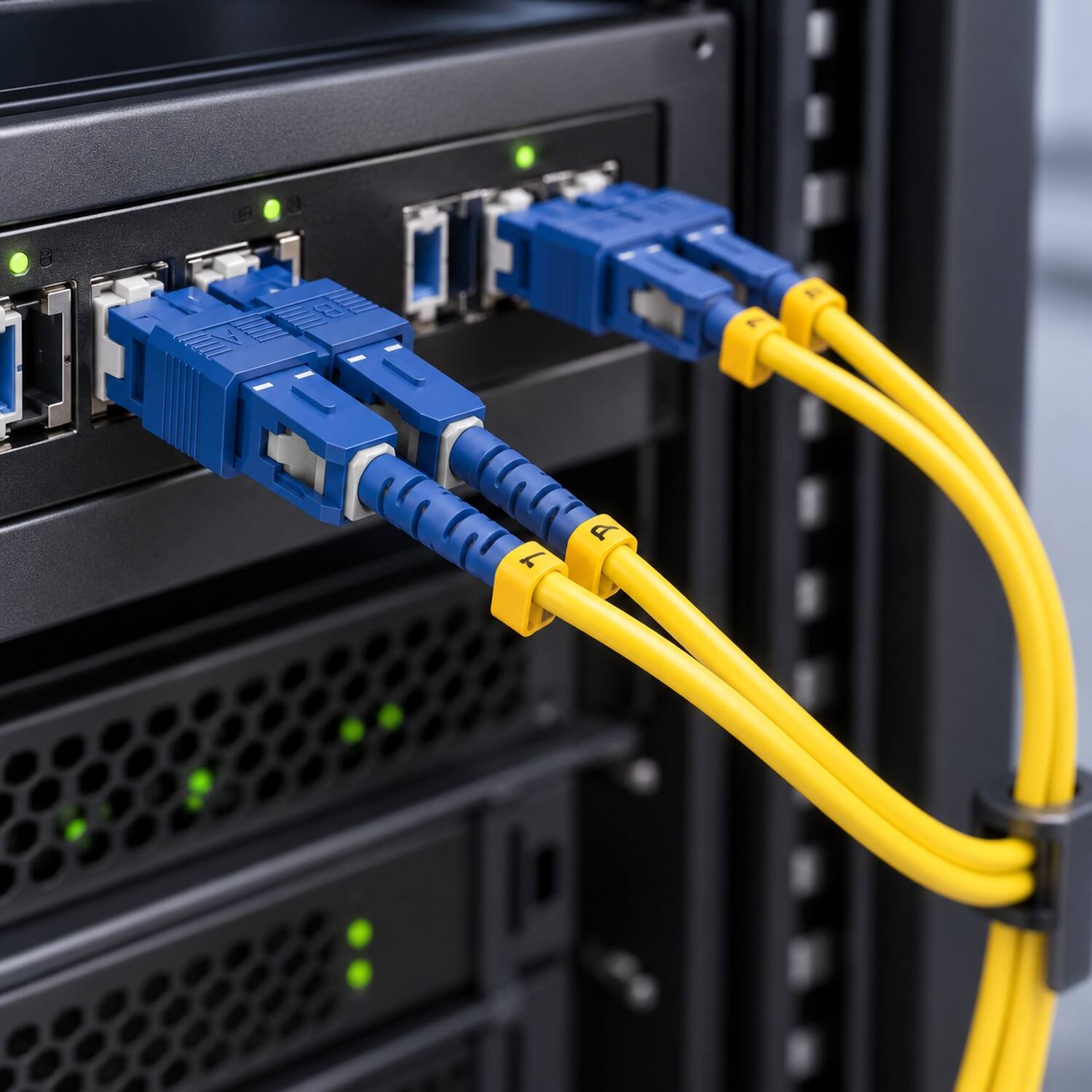 Left. Sanoxy - 5m SC/SC Duplex 9/125 Single Mode Fiber Optic Cable - Multi.