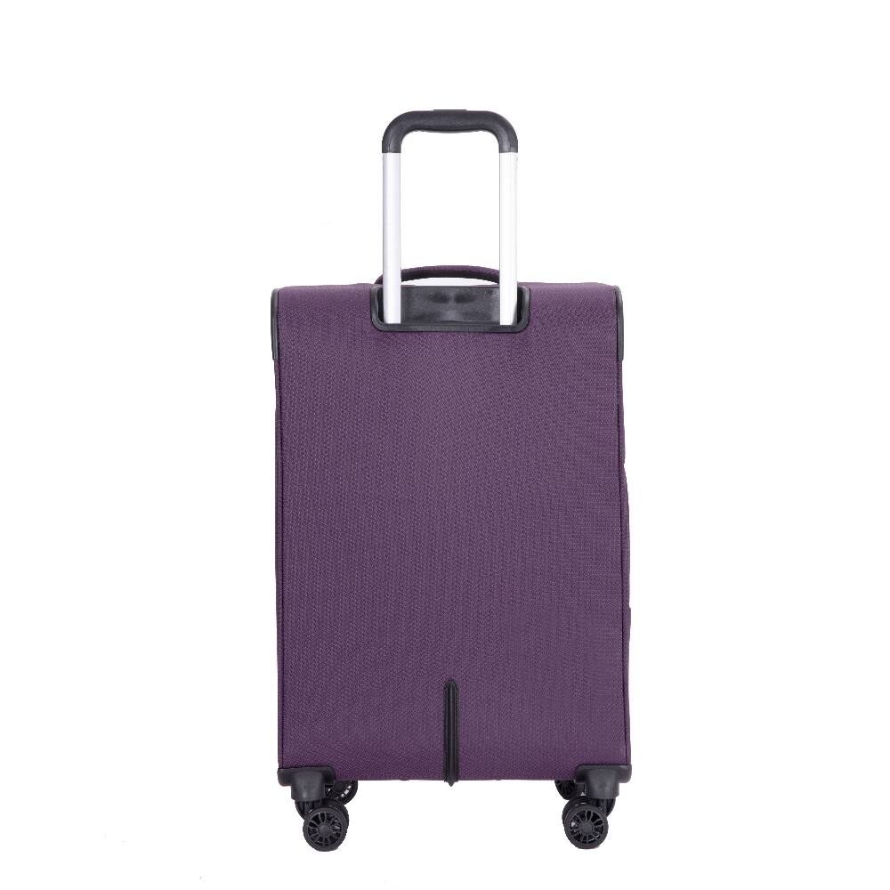 Left. Ropilly - Ropilly 5 Piece Luggage Set Softshell Suitcase Lightweight Carry On Suitcase Purple - Purple.