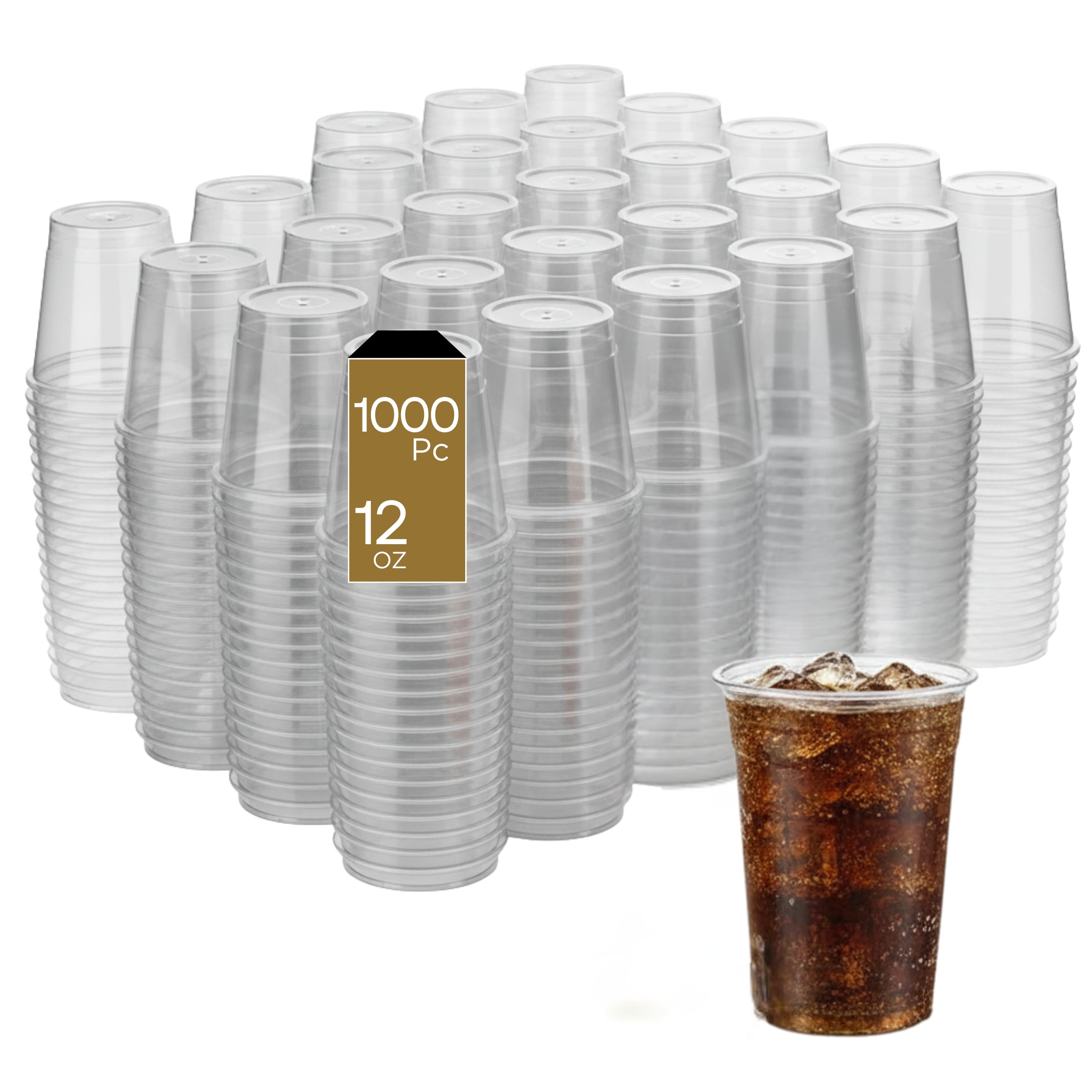 Eco Harmony Products - Cold Cup, 12oz Cup (PET), 98mm, 1000-Pack - Clear