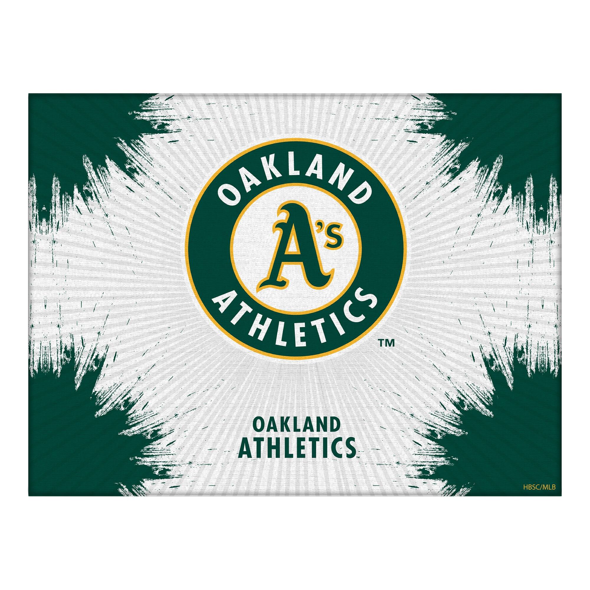 Athletics 24" x 32" Splash Canvas Wall Art