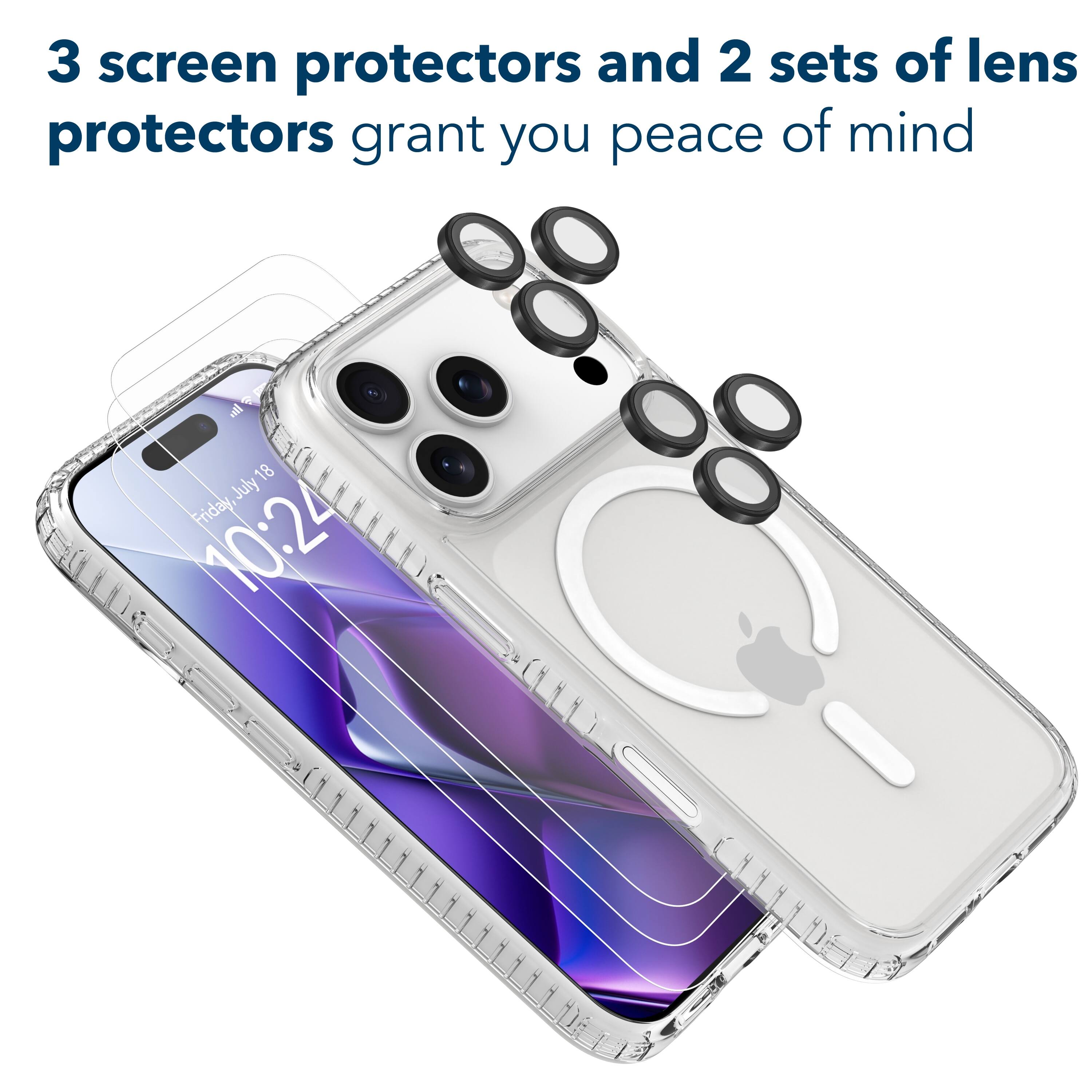 3 screen protectors and 2 sets of lens protectors grant you peace of mind

Friday, July 18
10:24