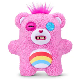 Fuggler - Care Bears 9-Inch Plush Toy (Cheer Bear) by ZURU – Funny Ugly Monster Stuffed Animal with Human-Like Teeth - Assorted Pre-Pack