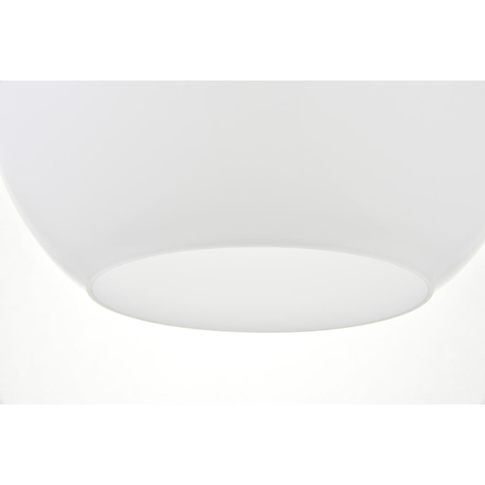 Alt View 1. Living District - Baxter 1 Light Chrome Pendant With Frosted White Glass - Chrome And Frosted White.