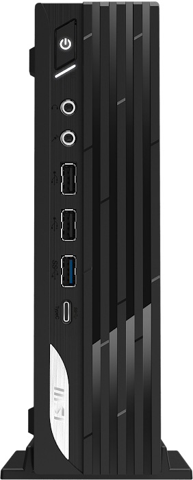 Front. MSI - MSI PRO DP21 Tower Desktop - Intel Core i3-14100 2024 - 8GB Memory - 500GB Storage - Black.