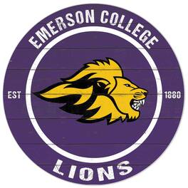 Jardine - Emerson College Lions 20'' x 20'' Indoor/Outdoor Circle Sign - Purple