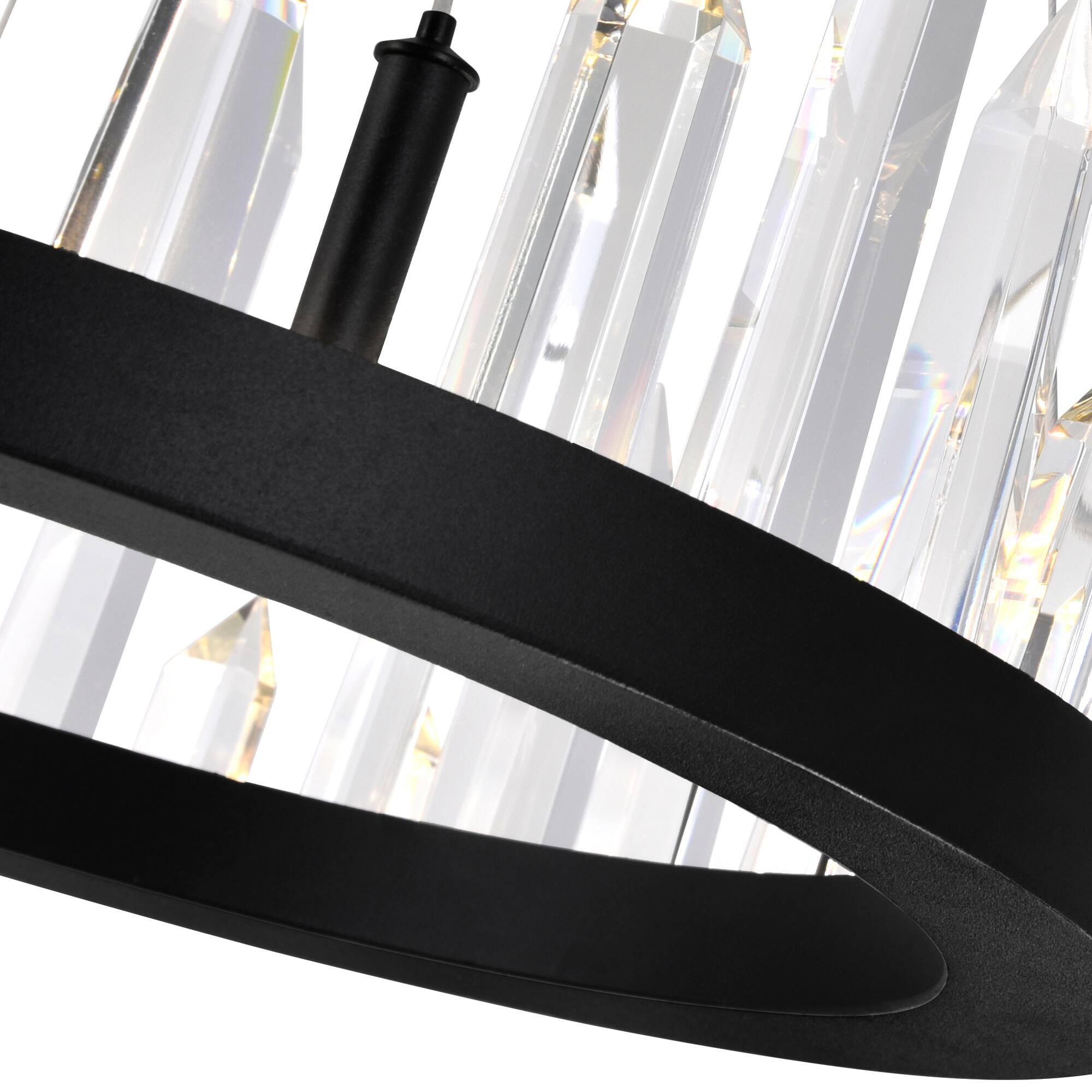 Back. CWI Lighting - Juliette LED Chandelier With Black Finish - Black.