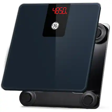 Front. GE - GE Bathroom Scale Body Weight - Black.