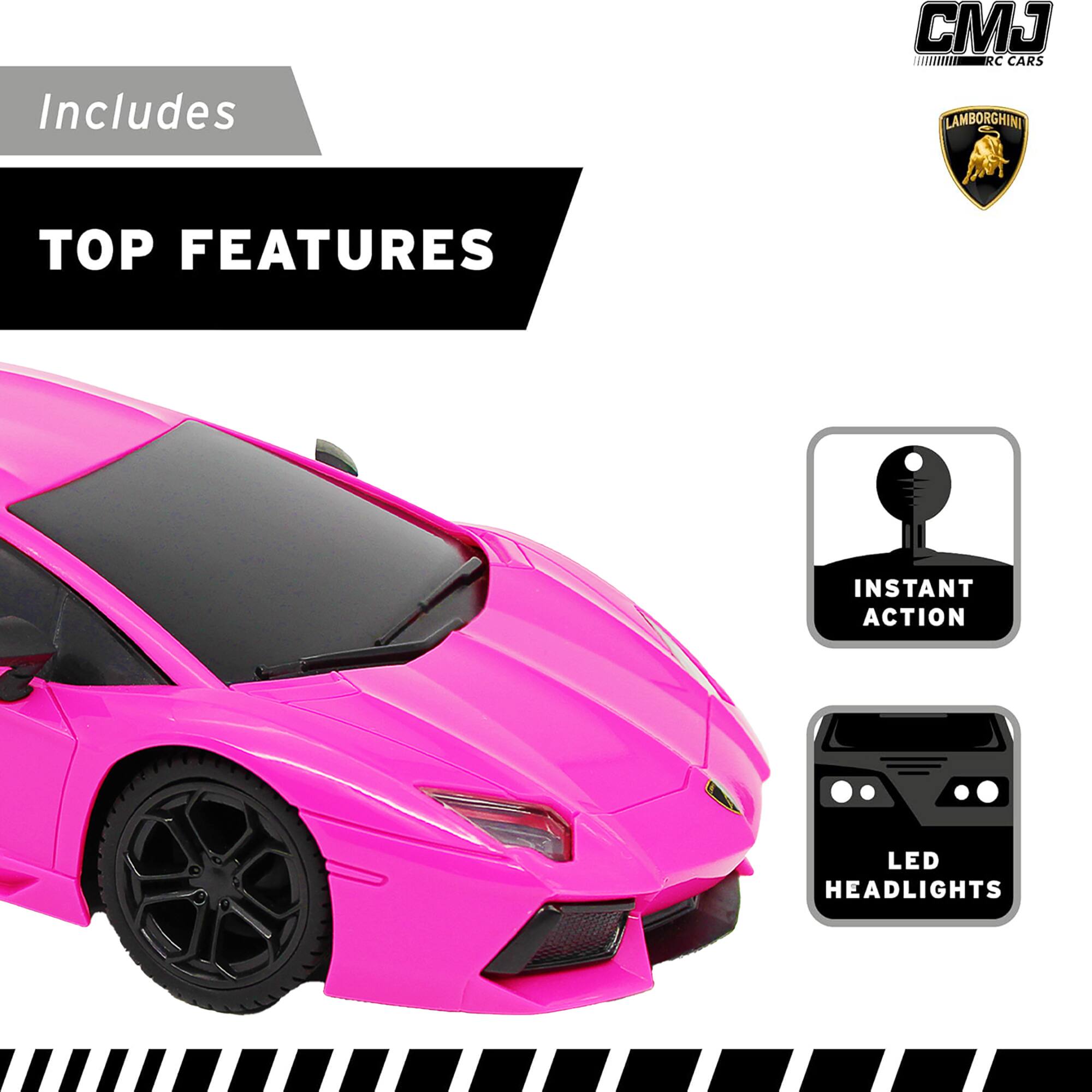 Includes CJ RC Cars Lamborghini Top Features Instant Action LED Headlights.