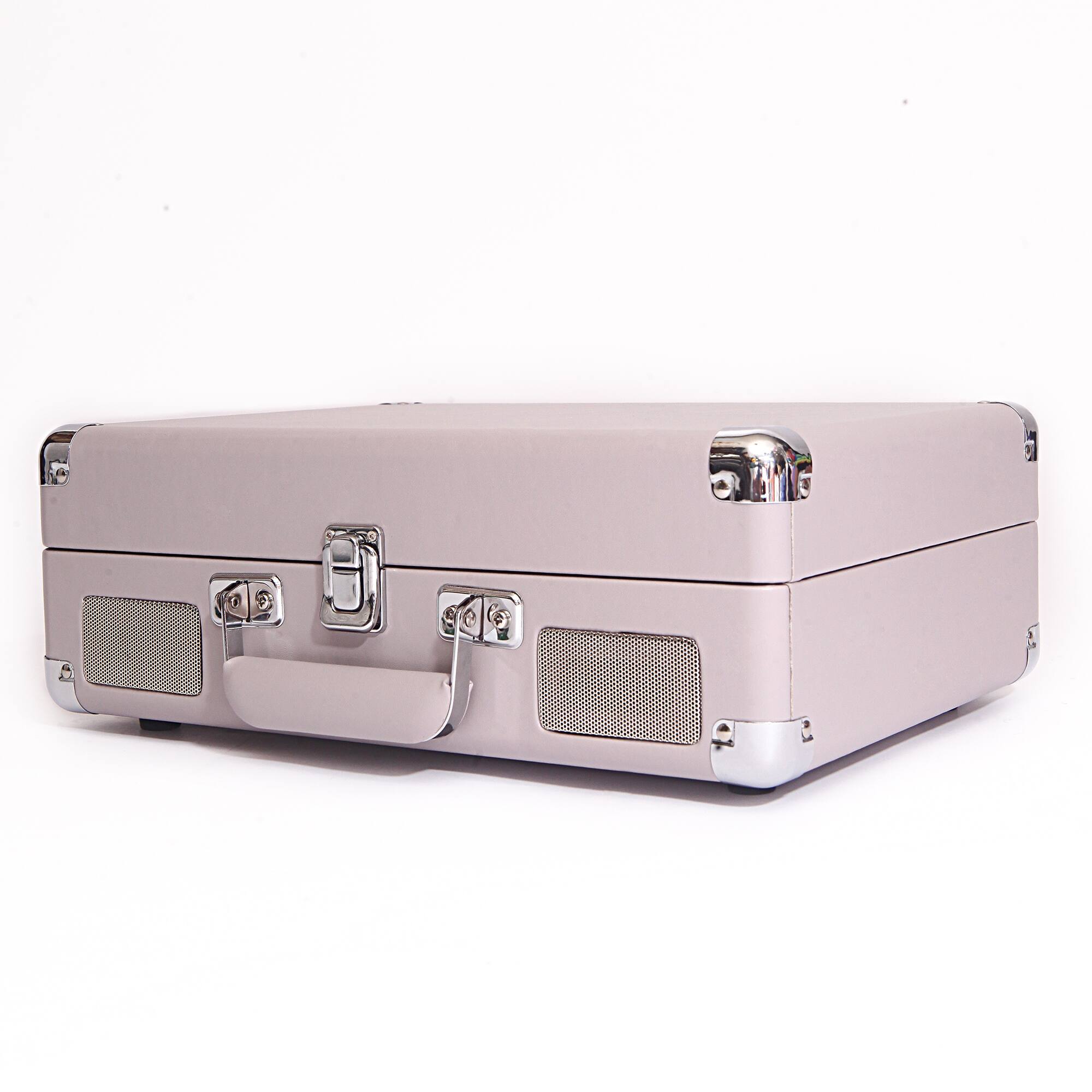 Left. Arkrocket - Arkrocket Curiosity III Suitcase Bluetooth Record Player Turntable built-in Speakers （Gray） - Gray.