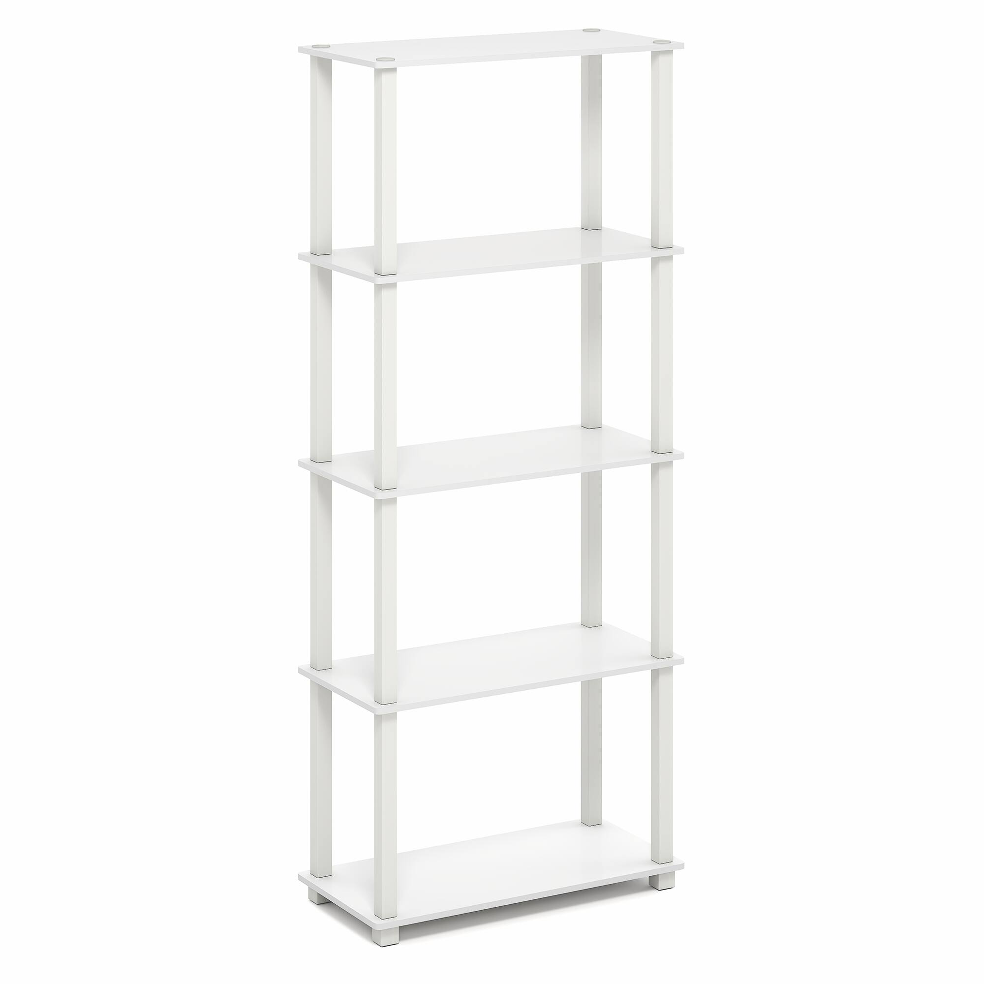 Alt View 4. Furinno - TURN-S-TUBE Book Shelf, Storage Shelves, Shelving Unit for Organization and Storage for Living Room, Home Office - White/White.