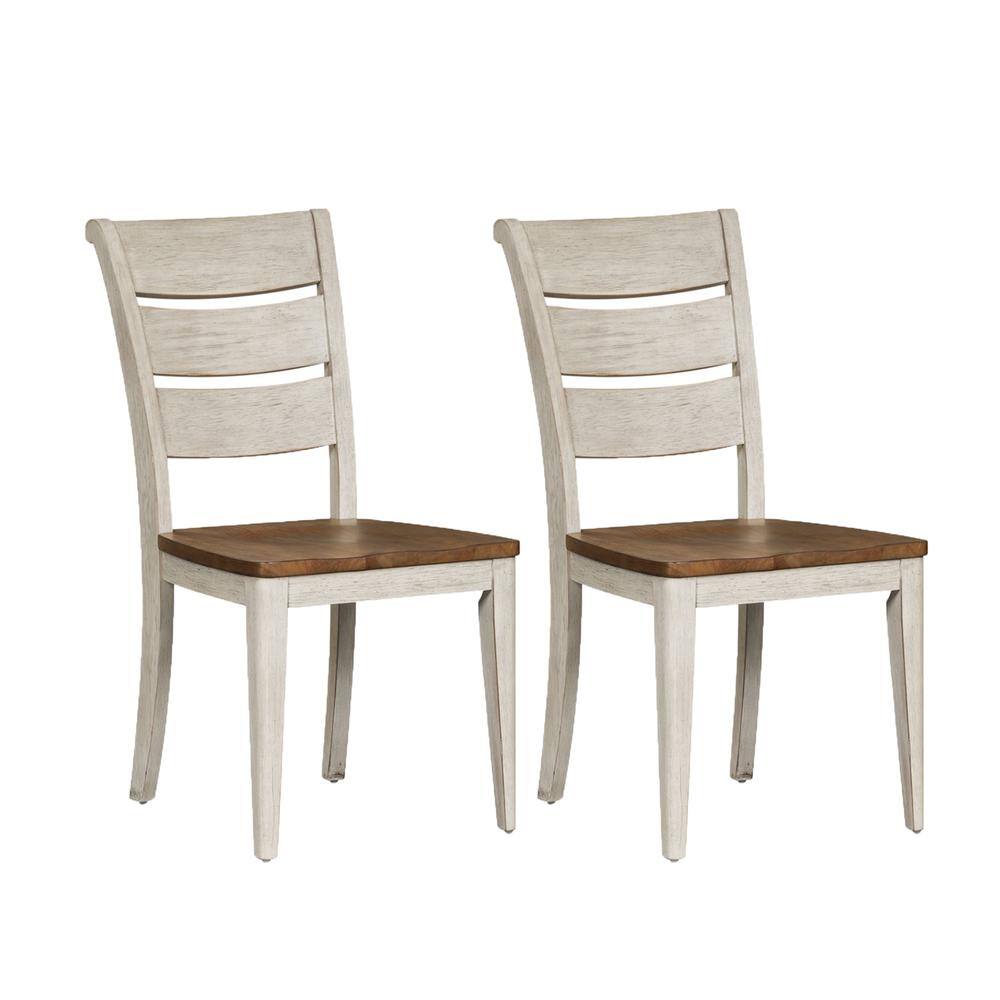 Alt View 2. Liberty Furniture Industries - Ladder Back Side Chair (RTA)-Set of 2 - White.