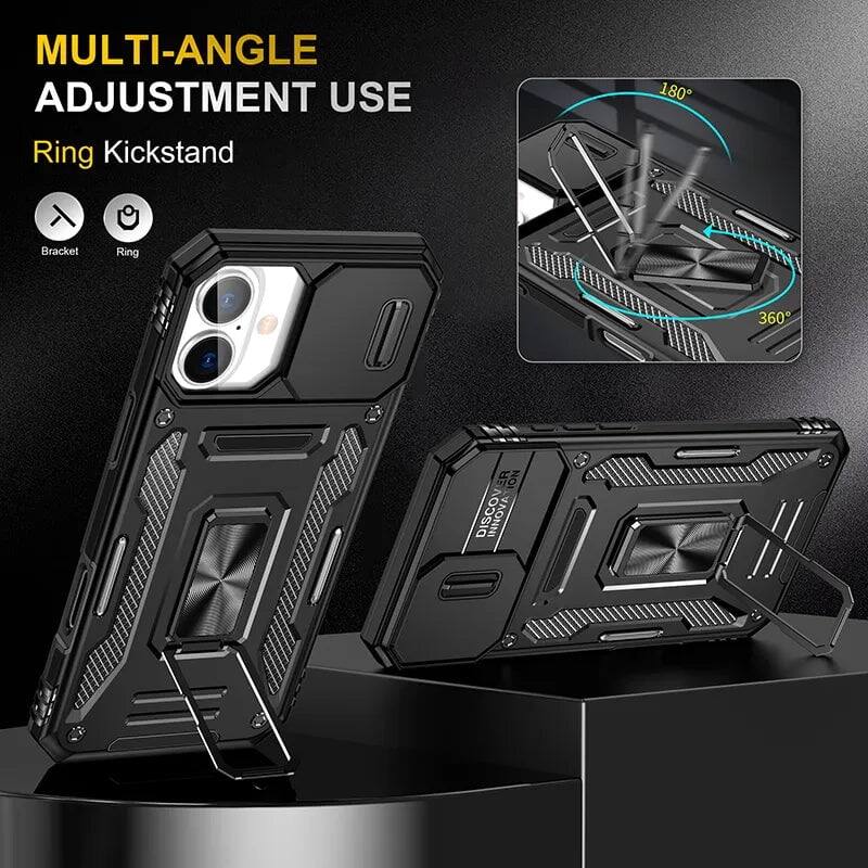 MULTI-ANGLE ADJUSTMENT USE  
Ring Kickstand  

Bracket  
Ring  

180°  
360°
