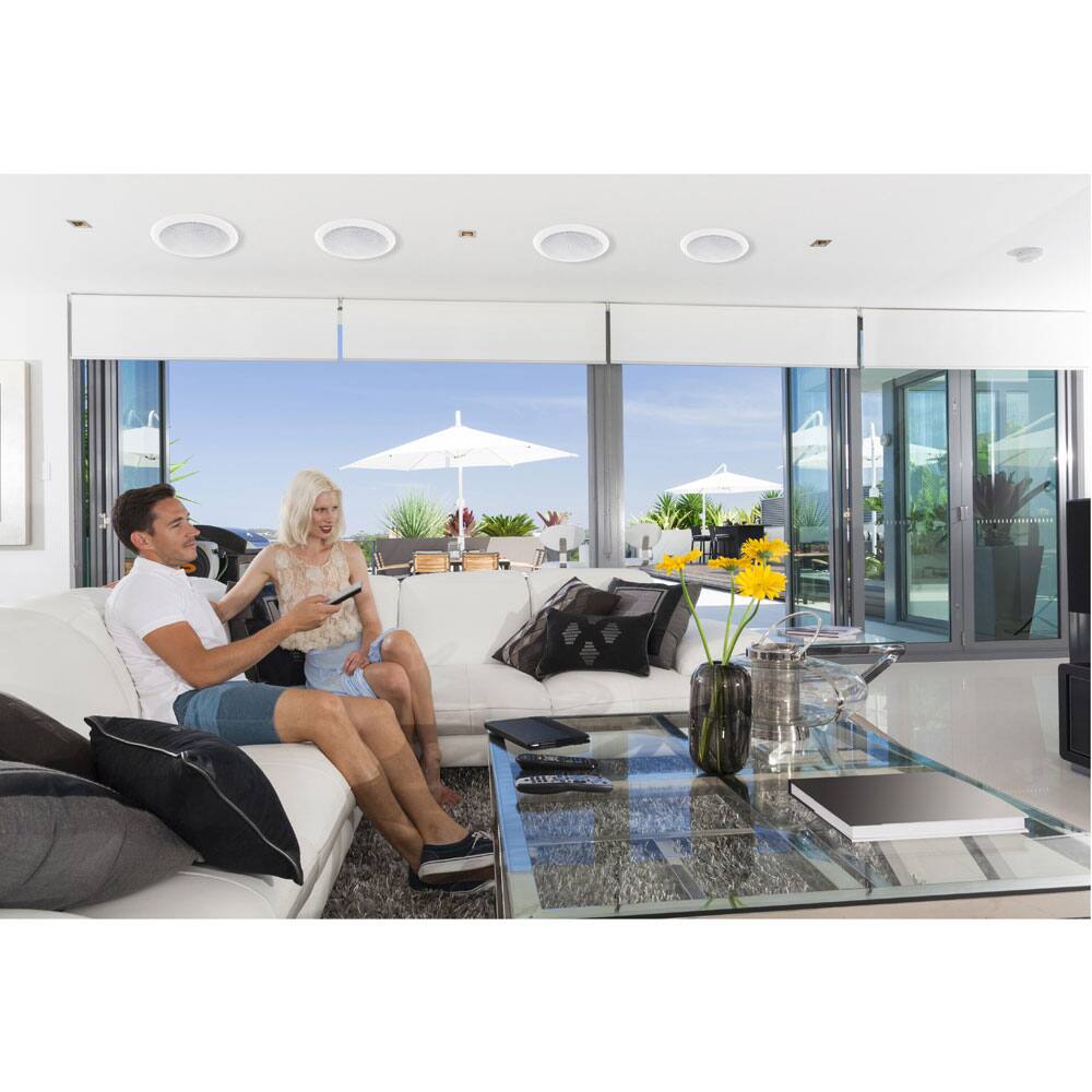 Alt View 2. Pyle - 8.0'' Home In-Wall / Ceiling Speakers - Black.