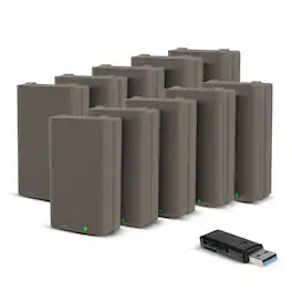 Stealth Cam - FieldMax Lithium Battery Cartridge 10-Pack with Card Reader Bundle