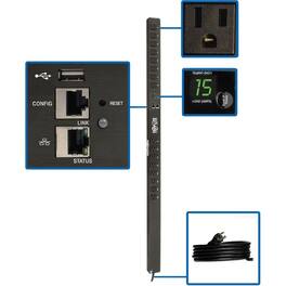 Tripp Lite - Eaton 1.4kW Single-Phase Monitored PDU with LX Platform Interface, 120V Outlets (16 5-15R), 10 ft. (3.05 m) Cord with - Unknown