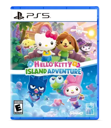 B. PS5
HELLO KITTY ISLAND ADVENTURE
EVERYONE E ESRB
SUNBLINK Sanrio - E (Everyone)