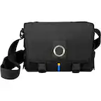 Front. Olympus - Premium Camera System Bag with Padded Dividers, Tablet Pocket, Spacious Storage, and Accessory Organization - Black.