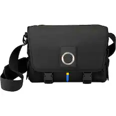 Front. Olympus - Premium Camera System Bag with Padded Dividers, Tablet Pocket, Spacious Storage, and Accessory Organization - Black.