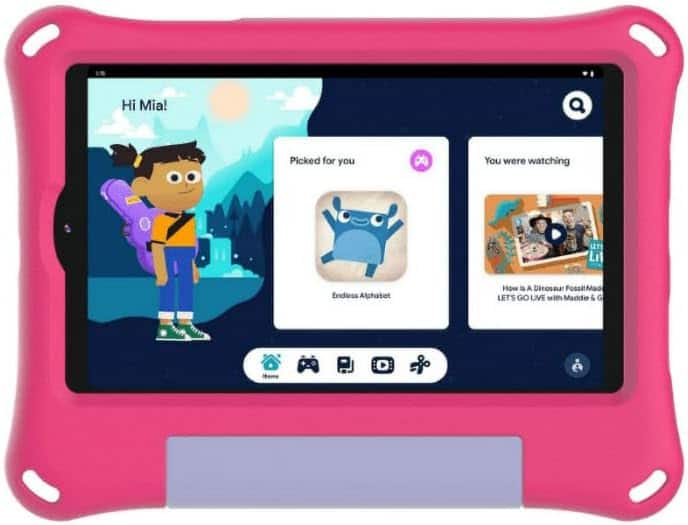 Onn - 8 inch Kids tablet with Android ,1280 x 800 Resolution, 32GB - Pink