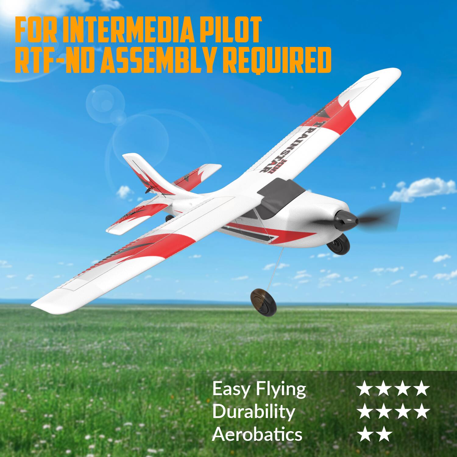FOR INTERMEDIA PILOT  
RTF-ND ASSEMBLY REQUIRED  

Easy Flying  
Durability  
Aerobatics