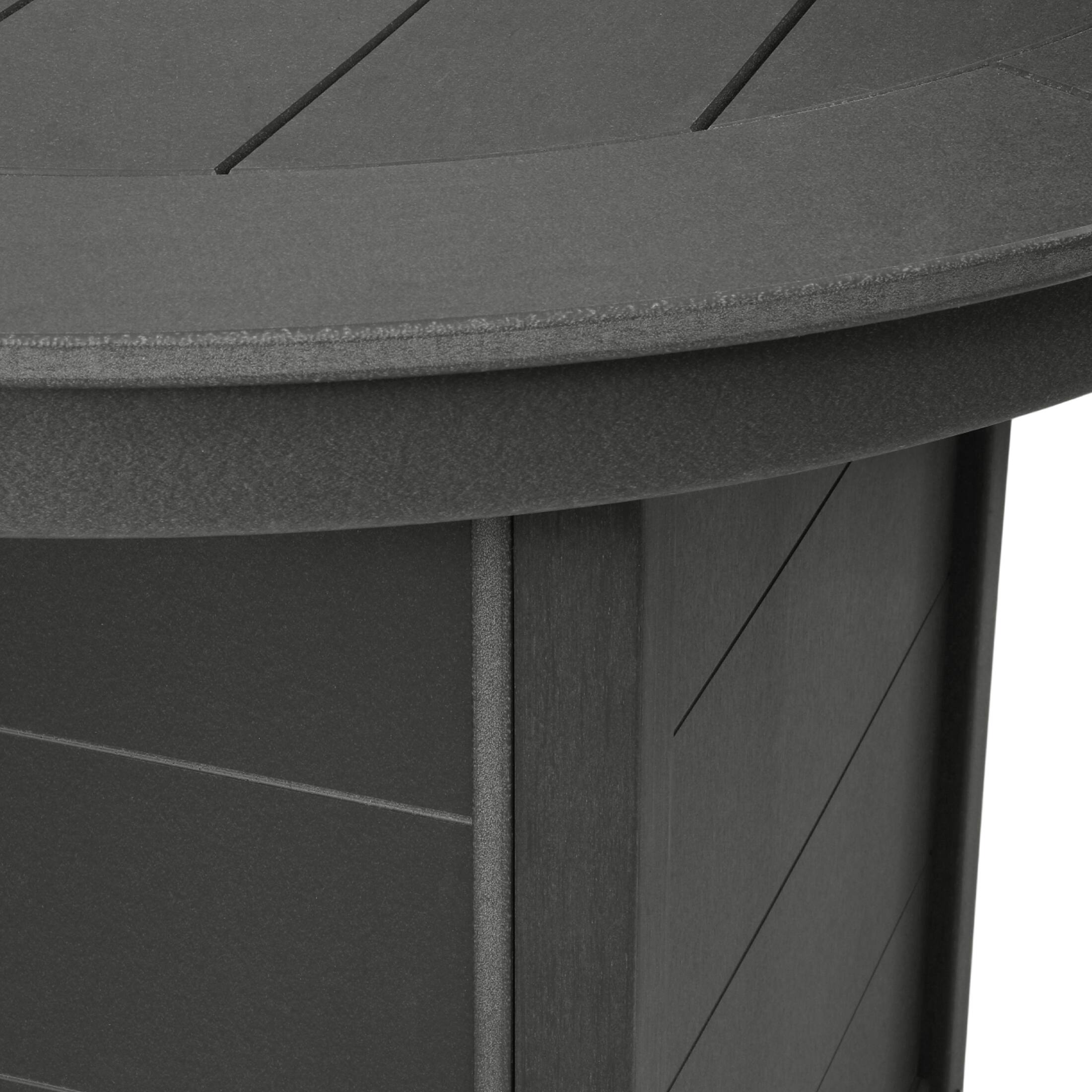 Alt View 3. WestinTrends - WestinTrends Helios 47" Modern Outdoor Patio Propane Round Counter Height Fire Pit Table - Gray.