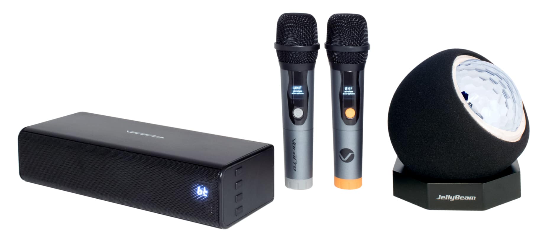Front. VocoPro - K-BOX-GO Karaoke System - BLACK.