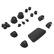 Alt View 1. MobileSentrix - Controller Button Set Replacement Compatible For PlayStation 5 PS5 (16 Pieces) - Midnight Black - Black.